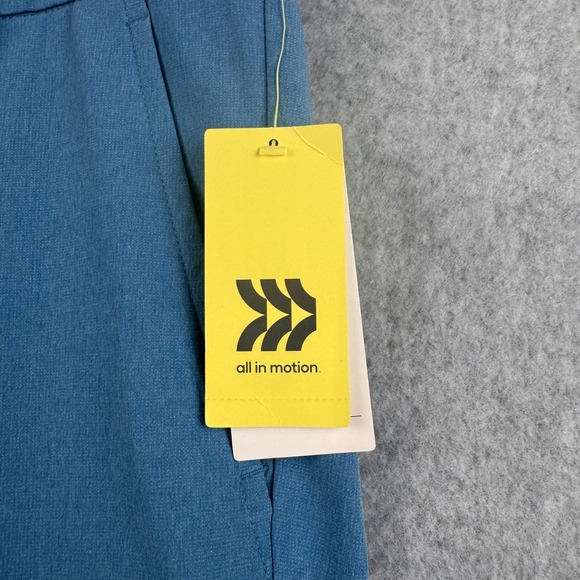 All In Motion Shorts Mens 40 Blue Heather Golf Stretch UV Protection Pockets NEW - Picture 3 of 9